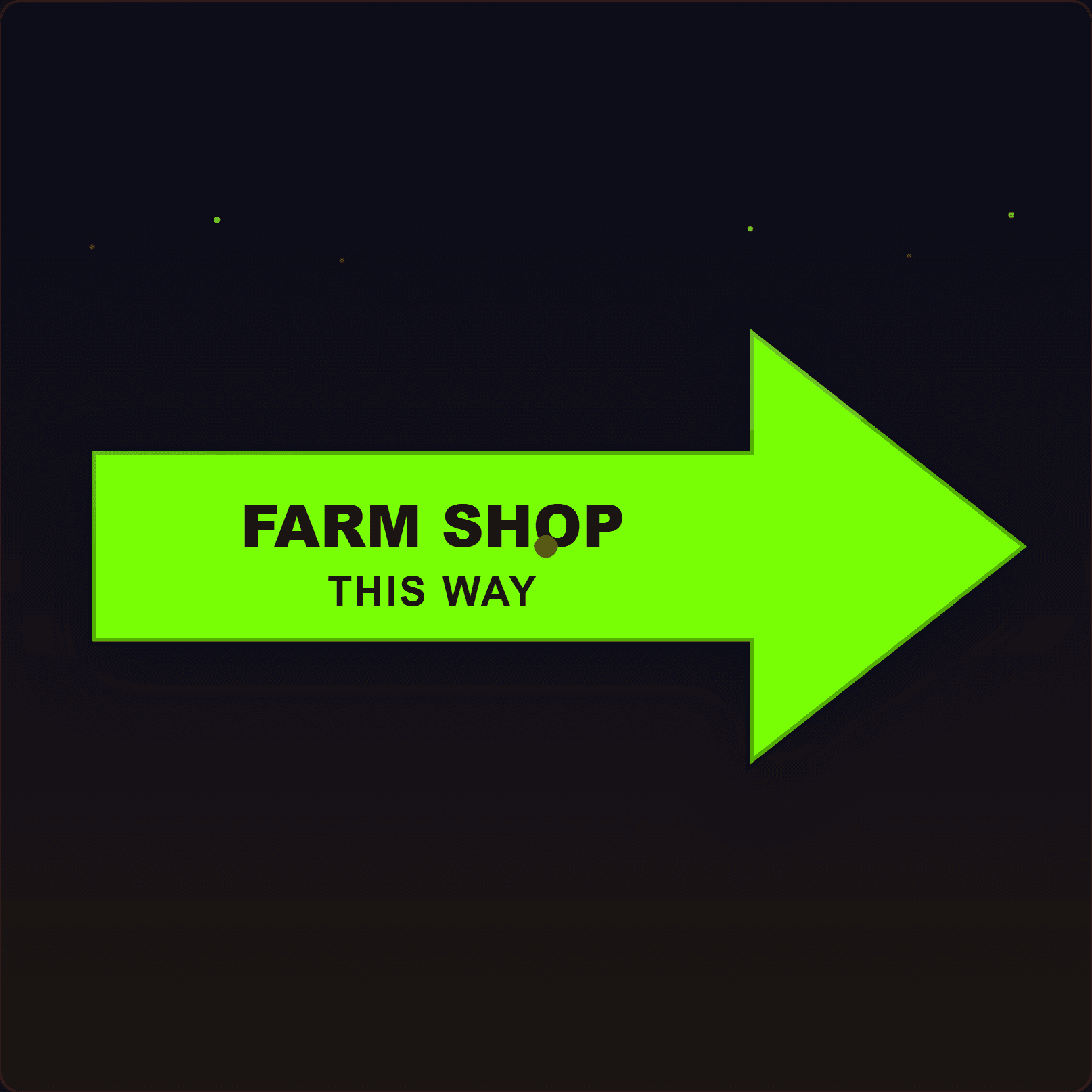 Farm Shop This Way Plaque — Badge Studio