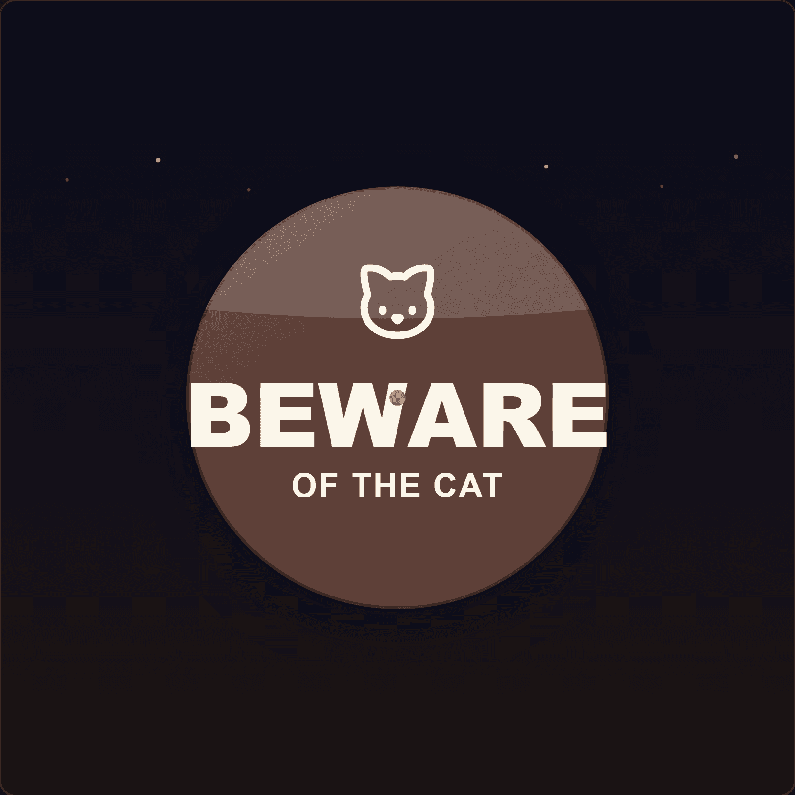Beware of the Cat Plaque — Badge Studio
