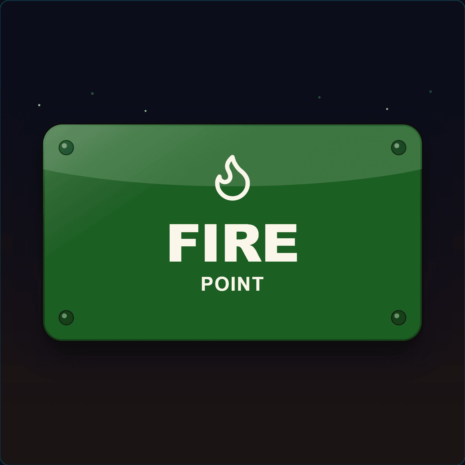 Fire Point Sign — Badge Studio