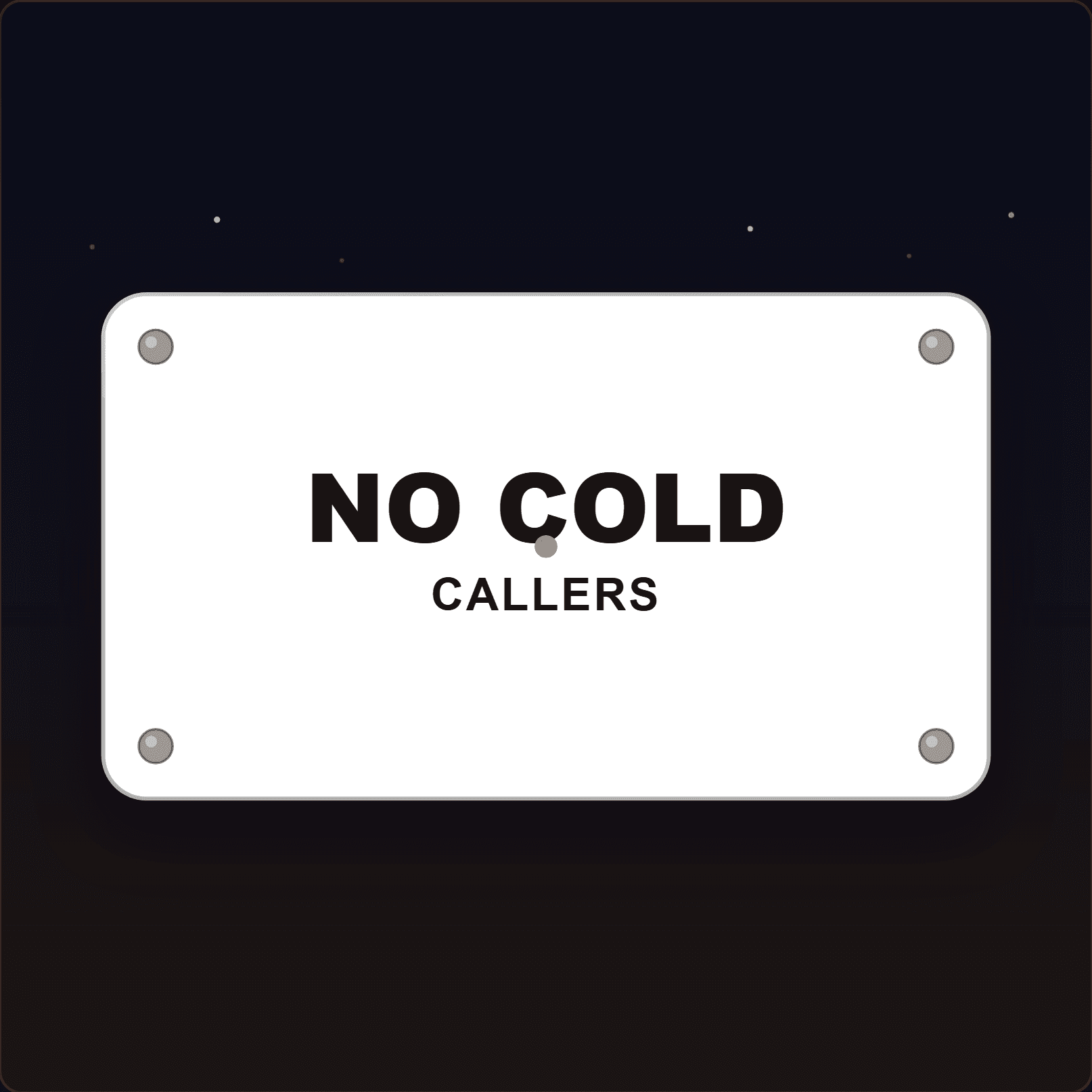 No Cold Callers Plaque — Badge Studio