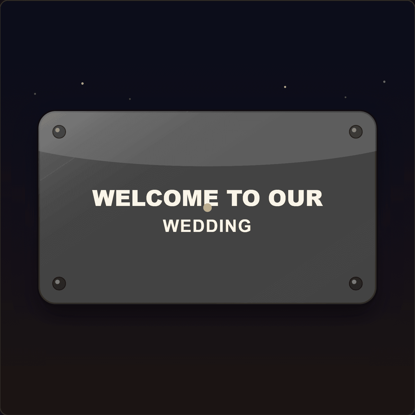 Wedding Welcome Sign — Badge Studio