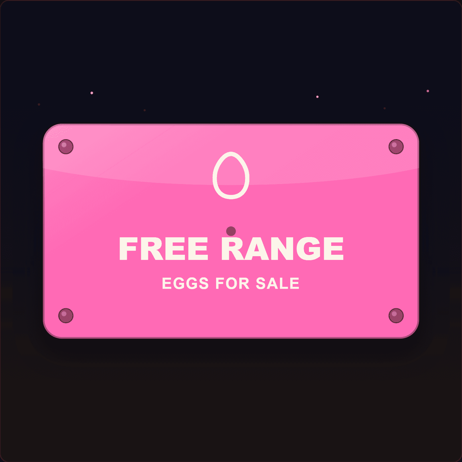 Free Range Eggs For Sale Plaque — Badge Studio