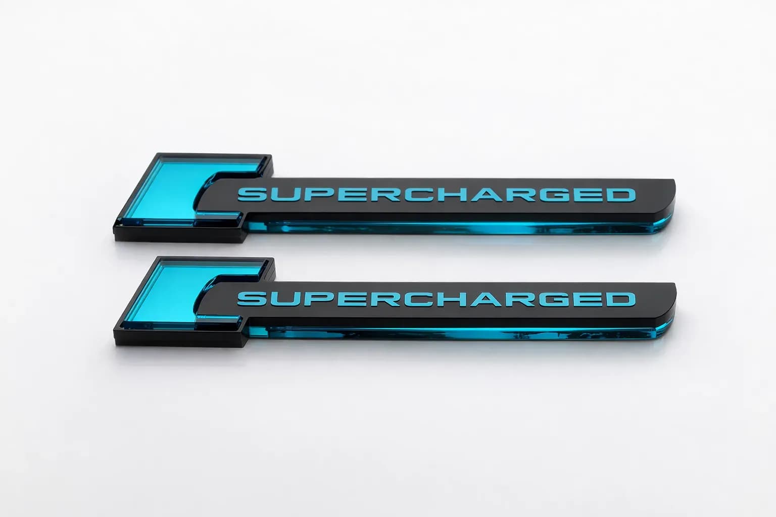Audi Supercharged Fender Badges (x2) — Badge Studio