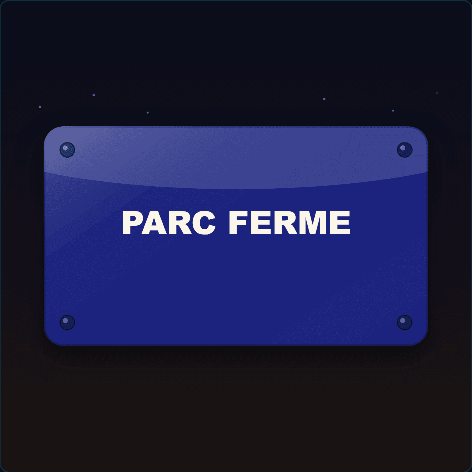 Parc Fermé Sign — Badge Studio