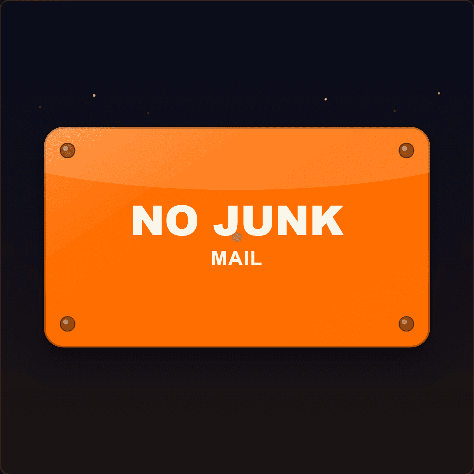 No Junk Mail Plaque — Badge Studio