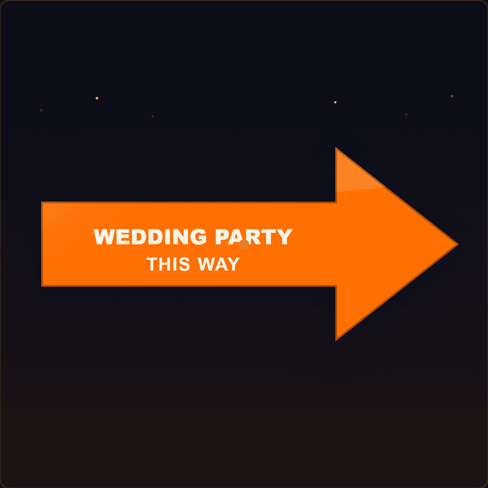 Wedding Party This Way Plaque — Badge Studio