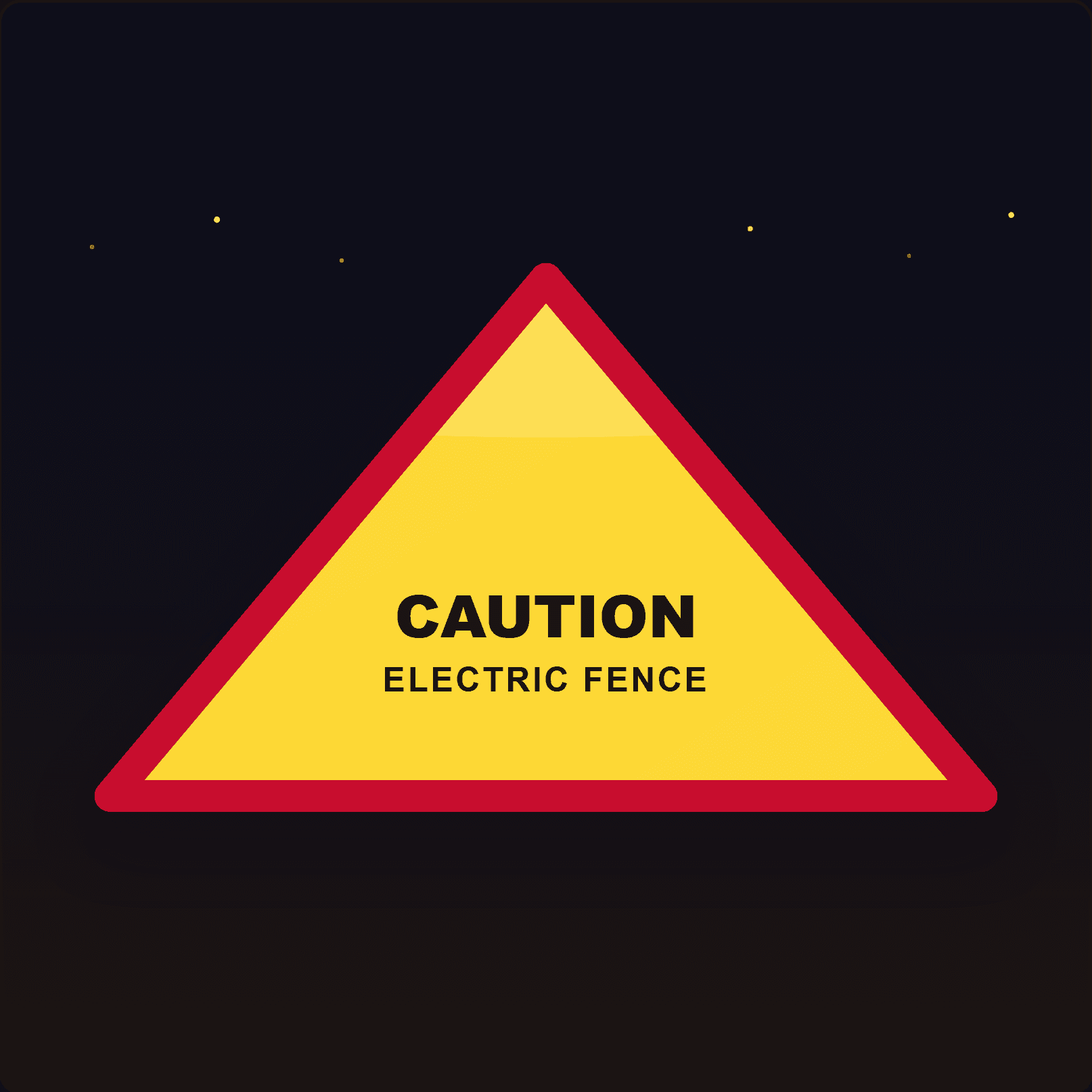 Beware Electric Fence Plaque — Badge Studio