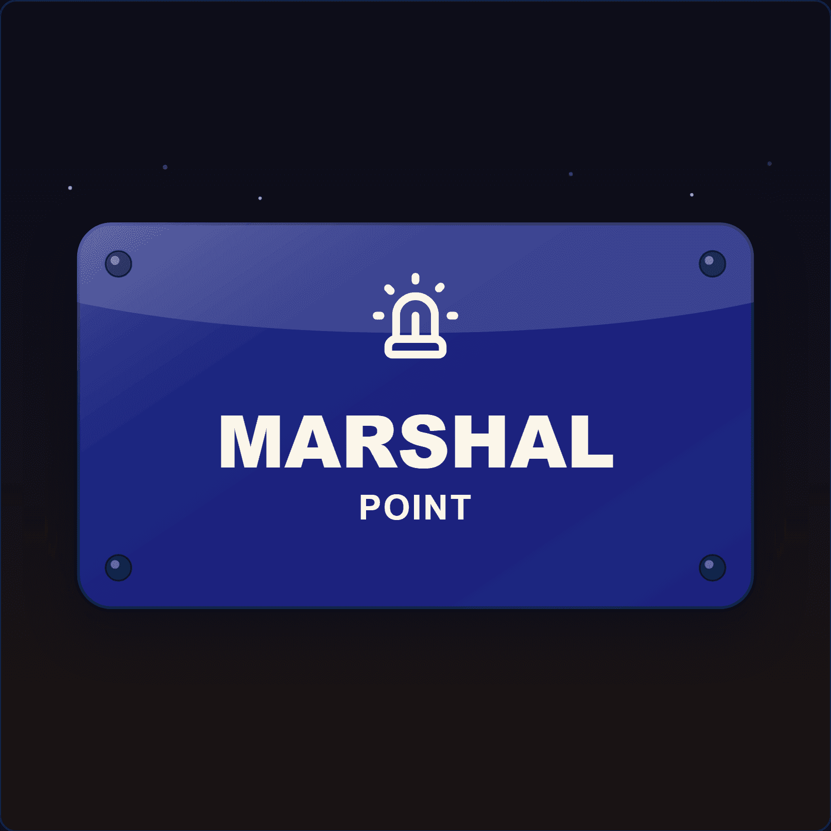 Marshal Point Sign — Badge Studio