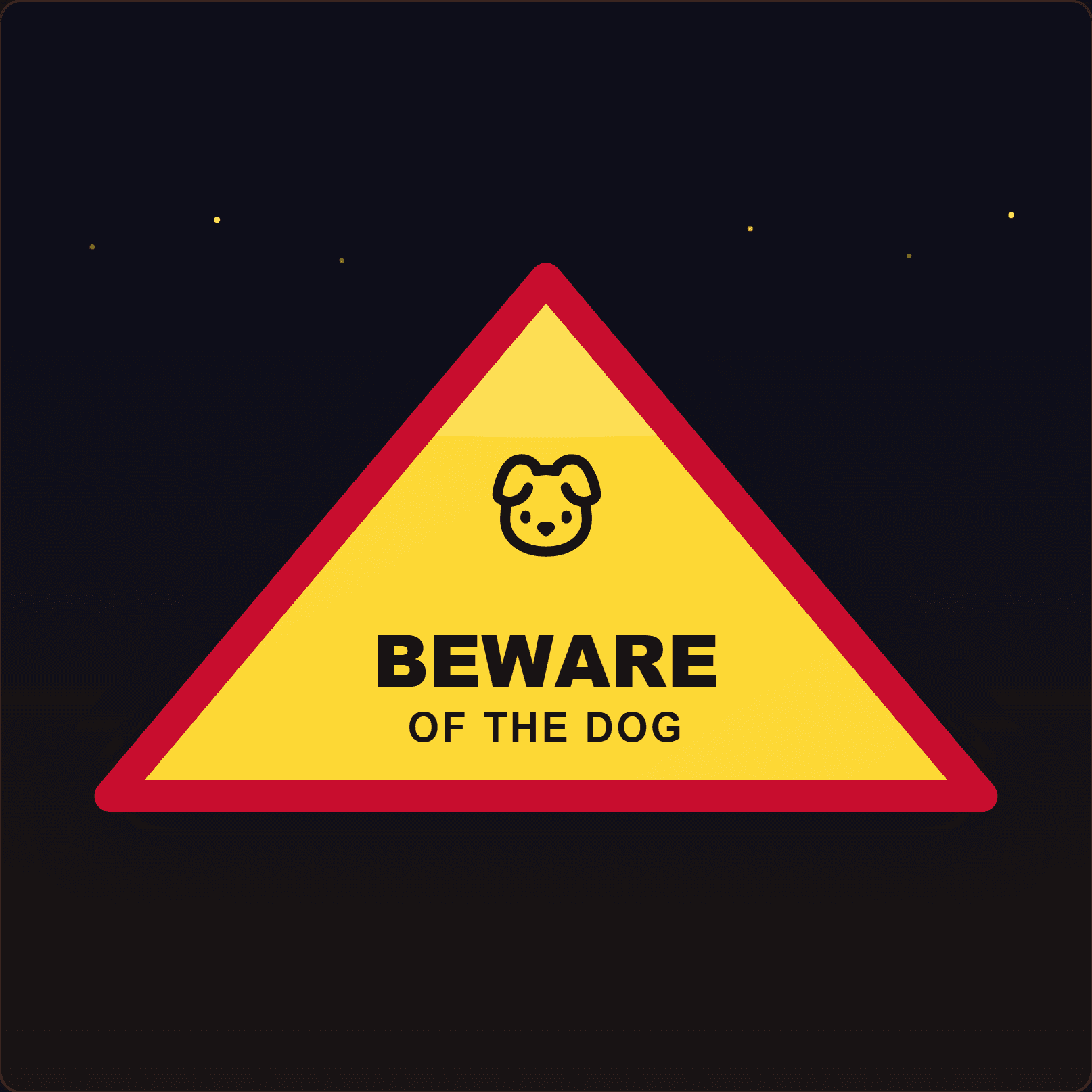 Beware of the Dog Plaque — Badge Studio