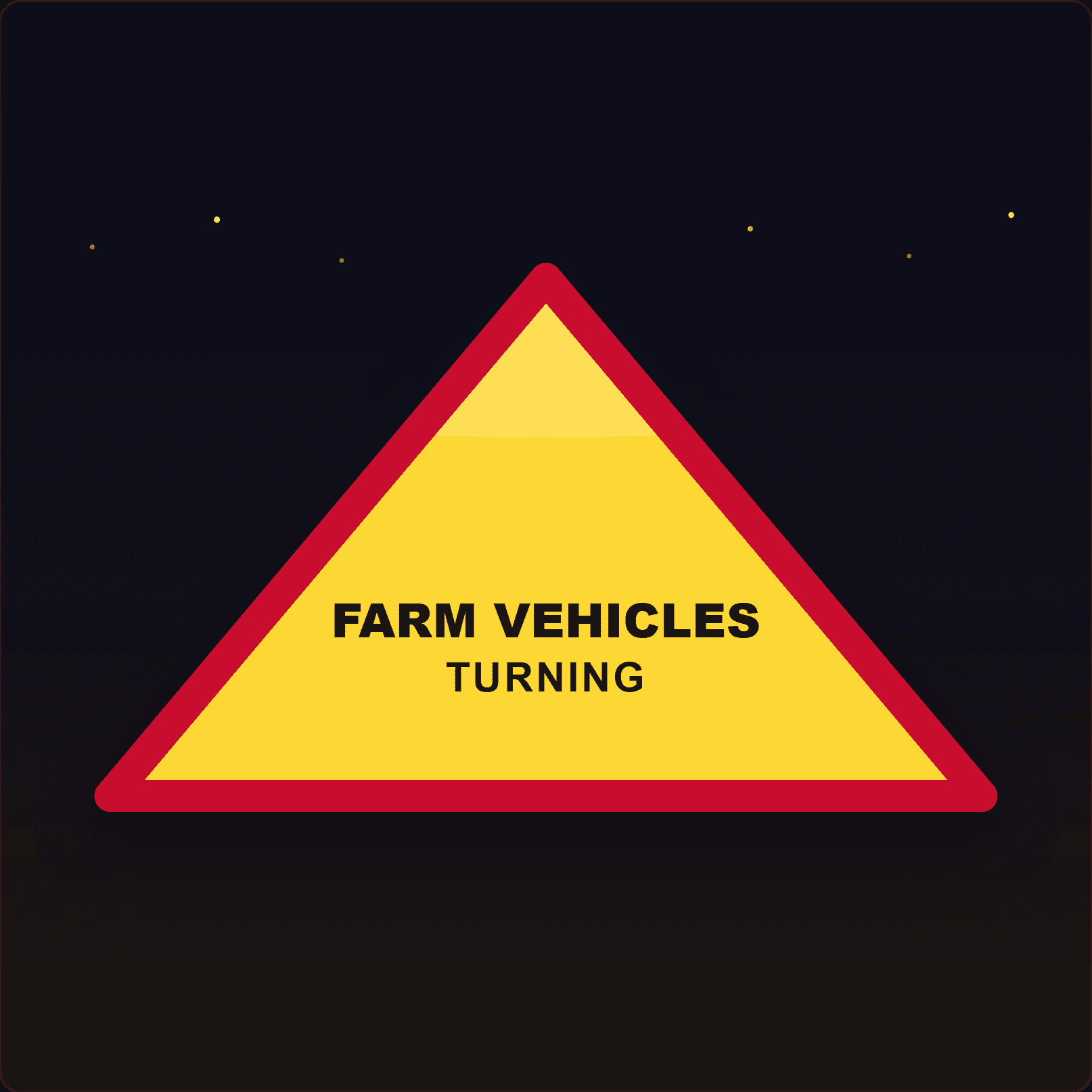 Farm Vehicles Turning Plaque — Badge Studio