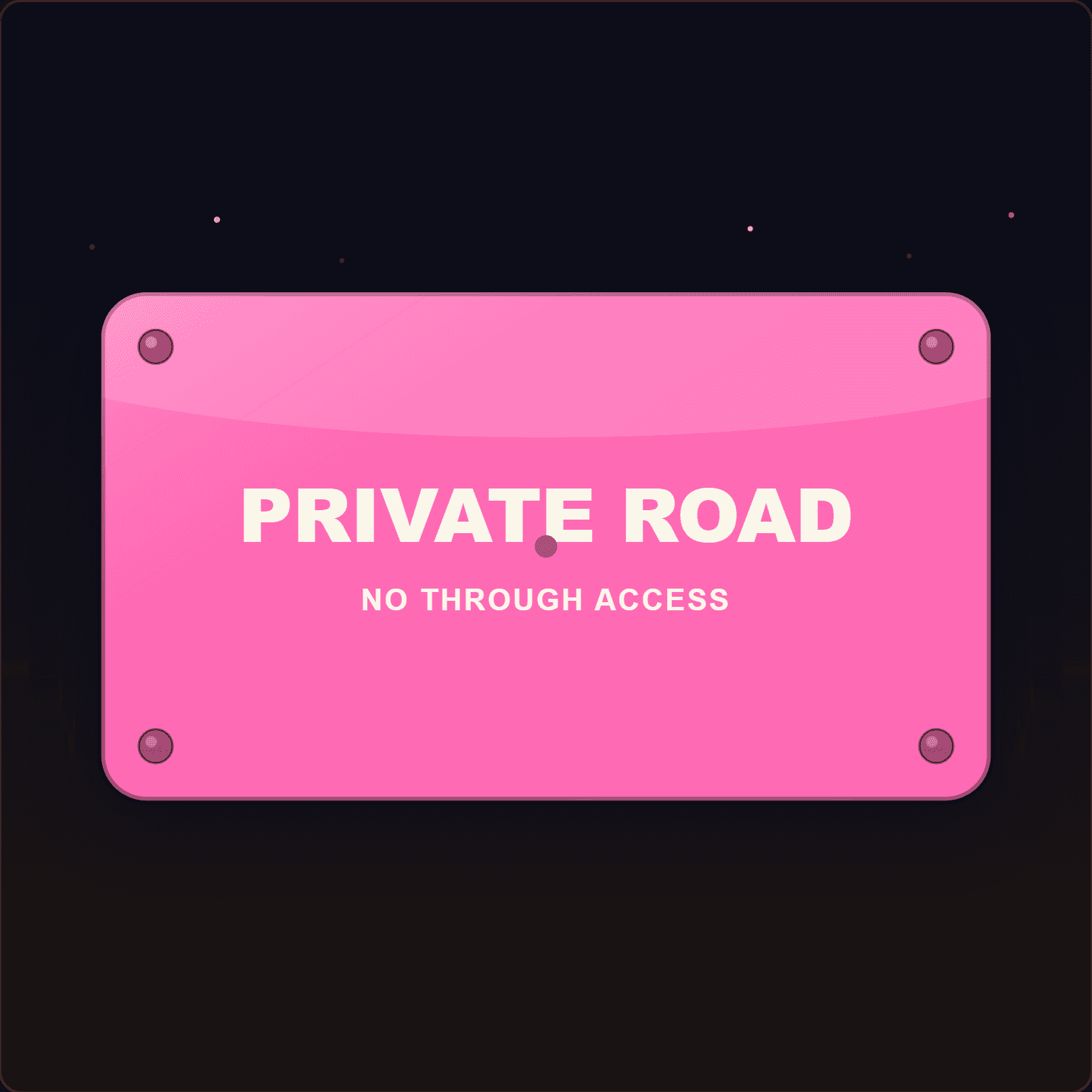 No Through Road Plaque — Badge Studio