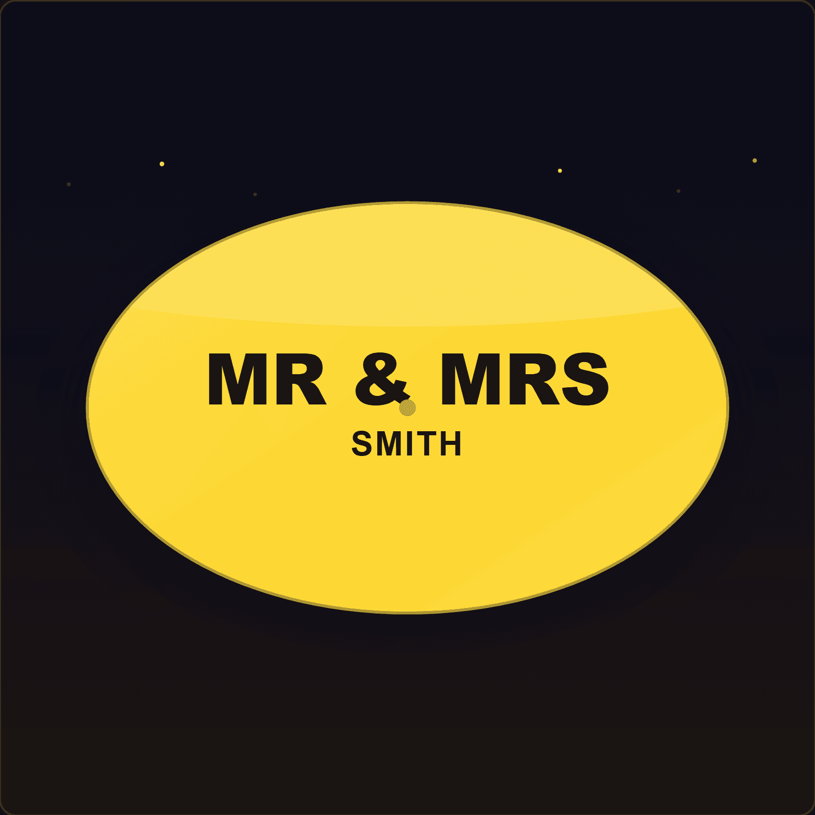 Mr & Mrs Welcome Plaque — Badge Studio