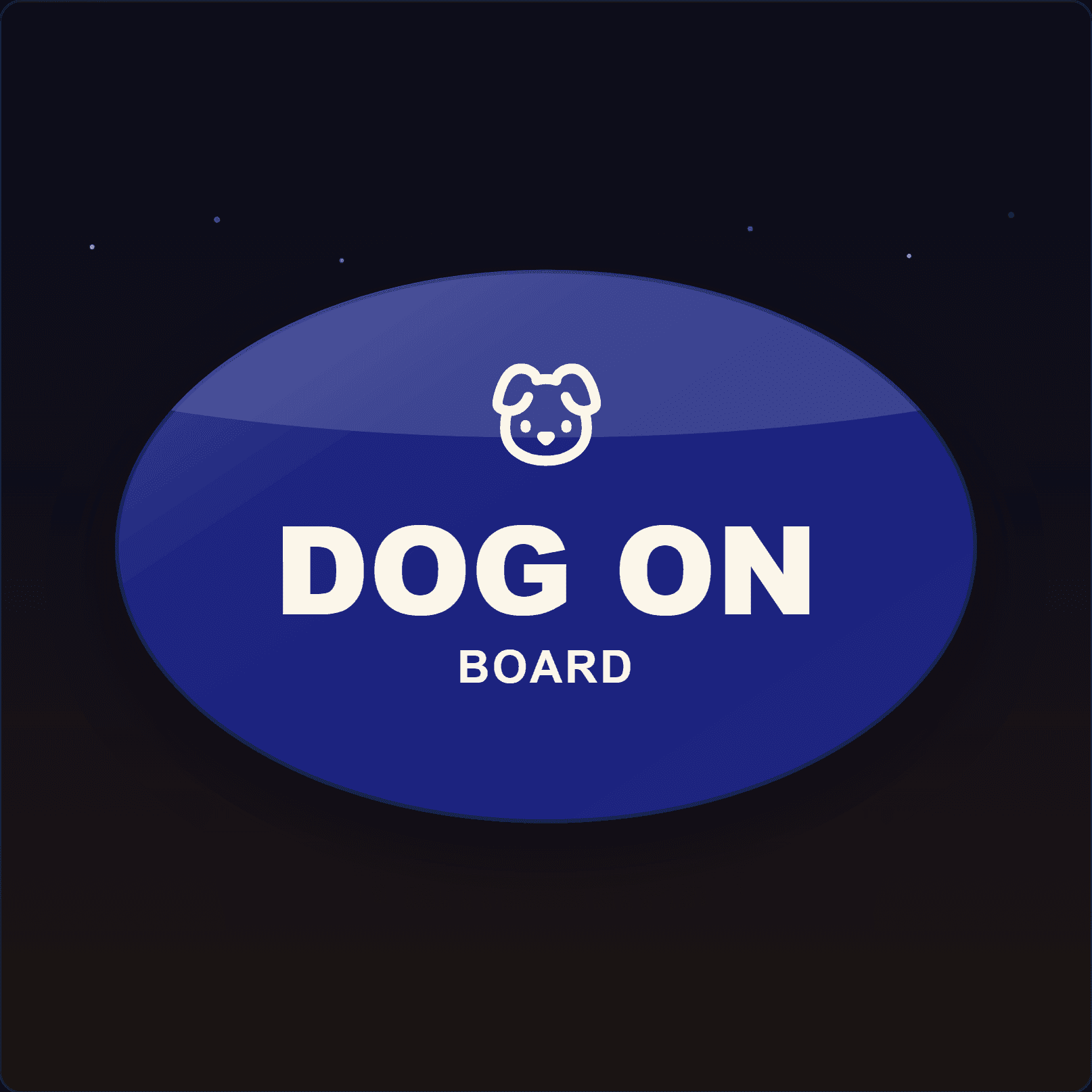 Dog On Board Plaque — Badge Studio