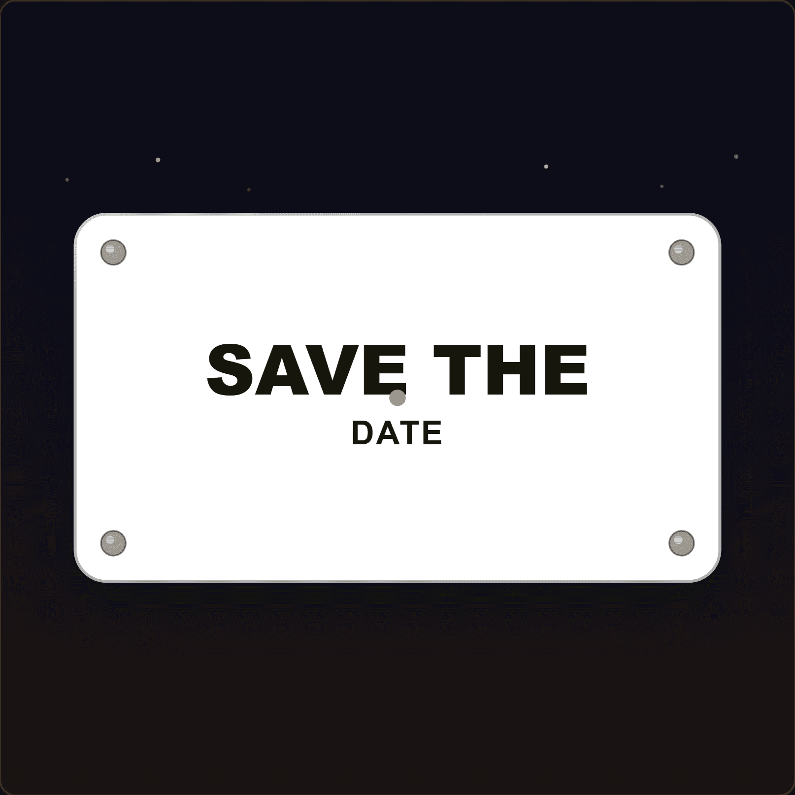 Save The Date Plaque — Badge Studio
