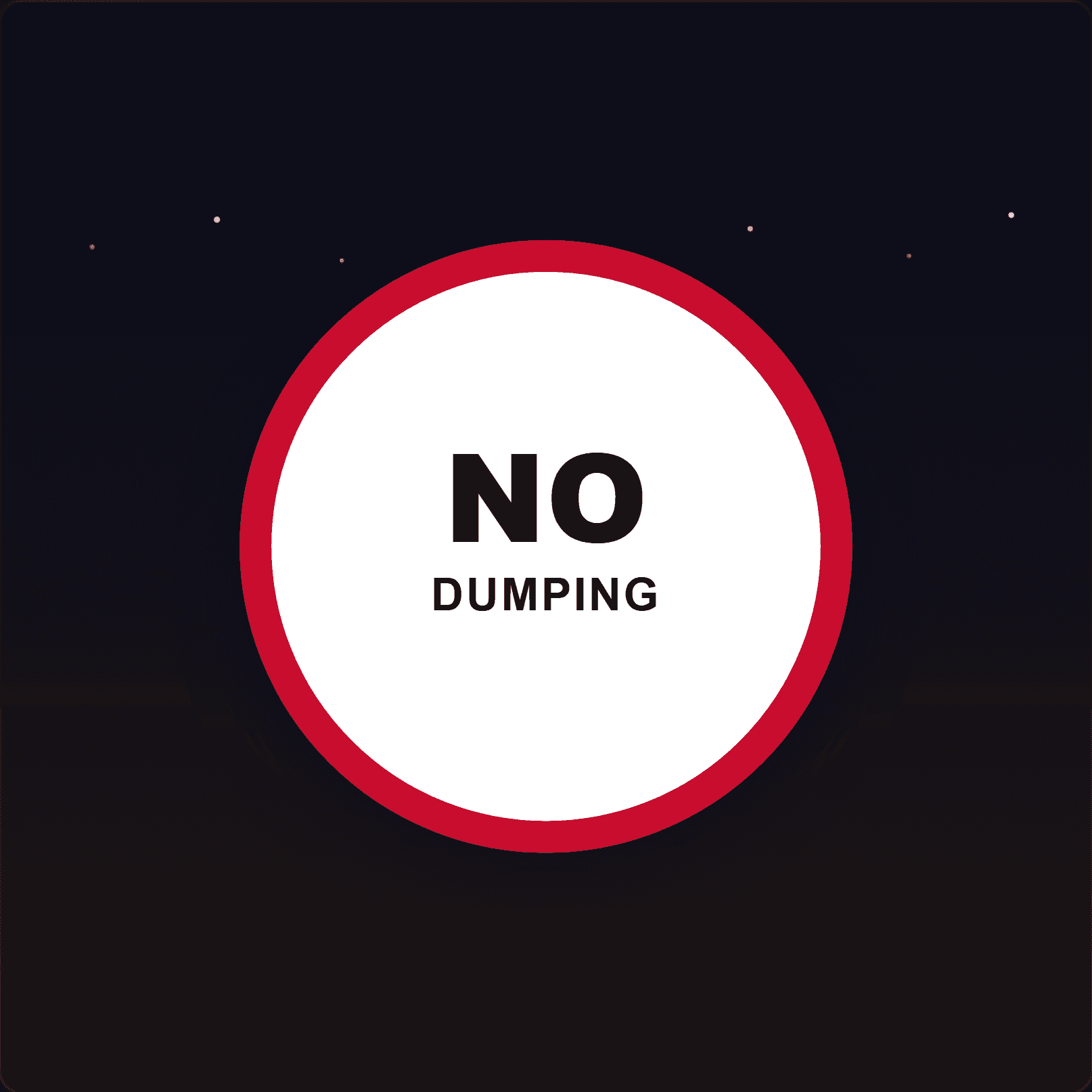 No Dumping Plaque — Badge Studio