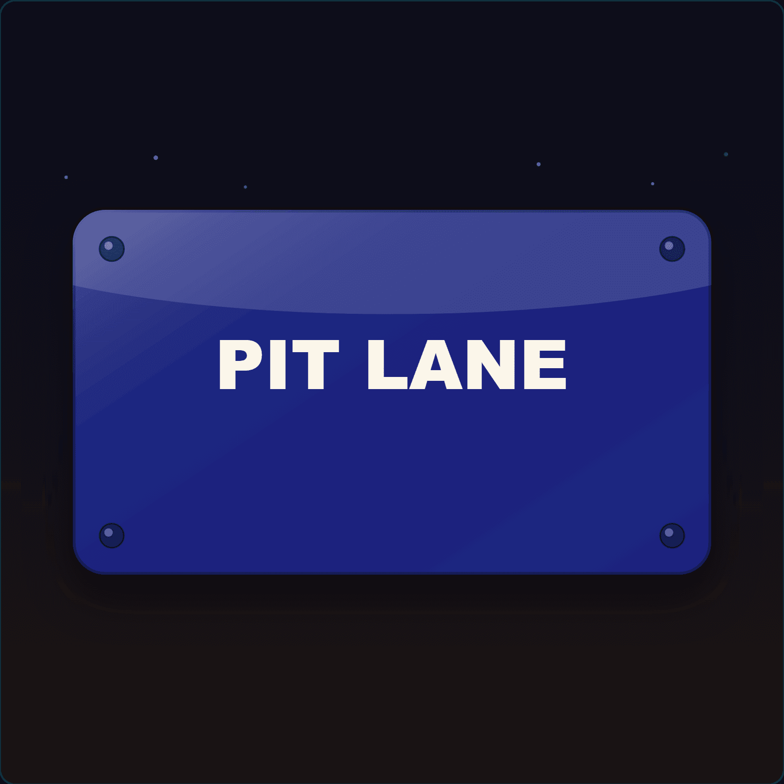 Pit Lane Sign — Badge Studio