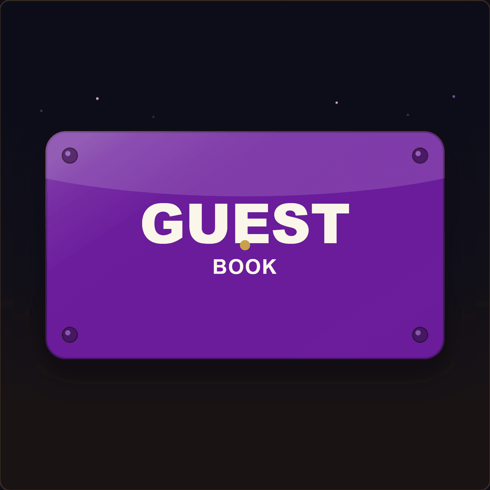 Guest Book Plaque — Badge Studio