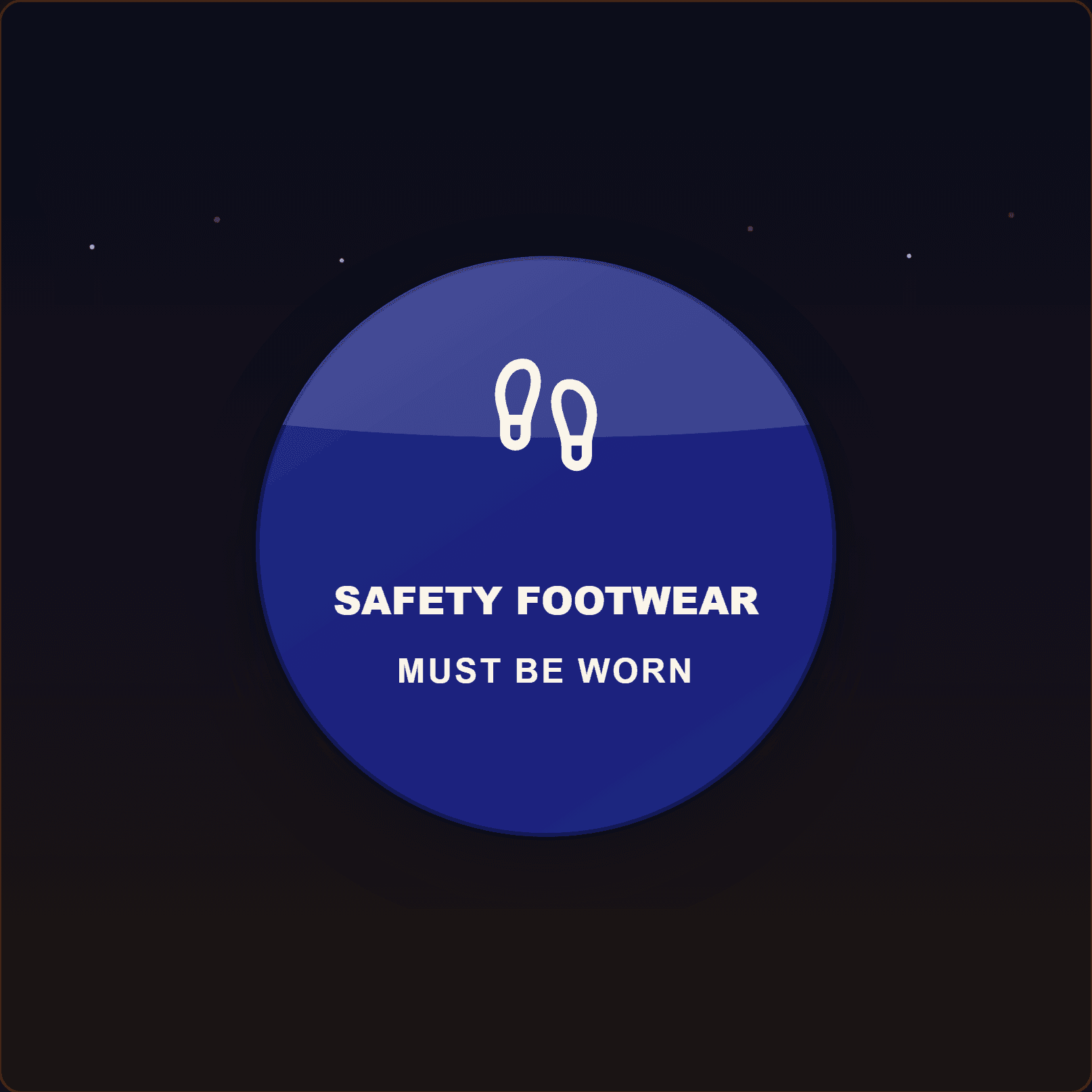 Safety Footwear Must Be Worn Sign — Badge Studio