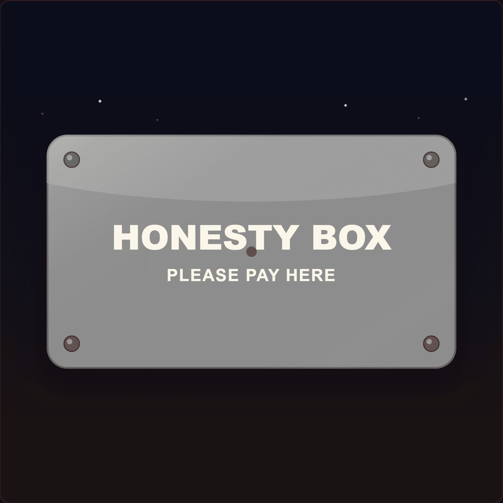 Honesty Box Please Pay Here Plaque — Badge Studio