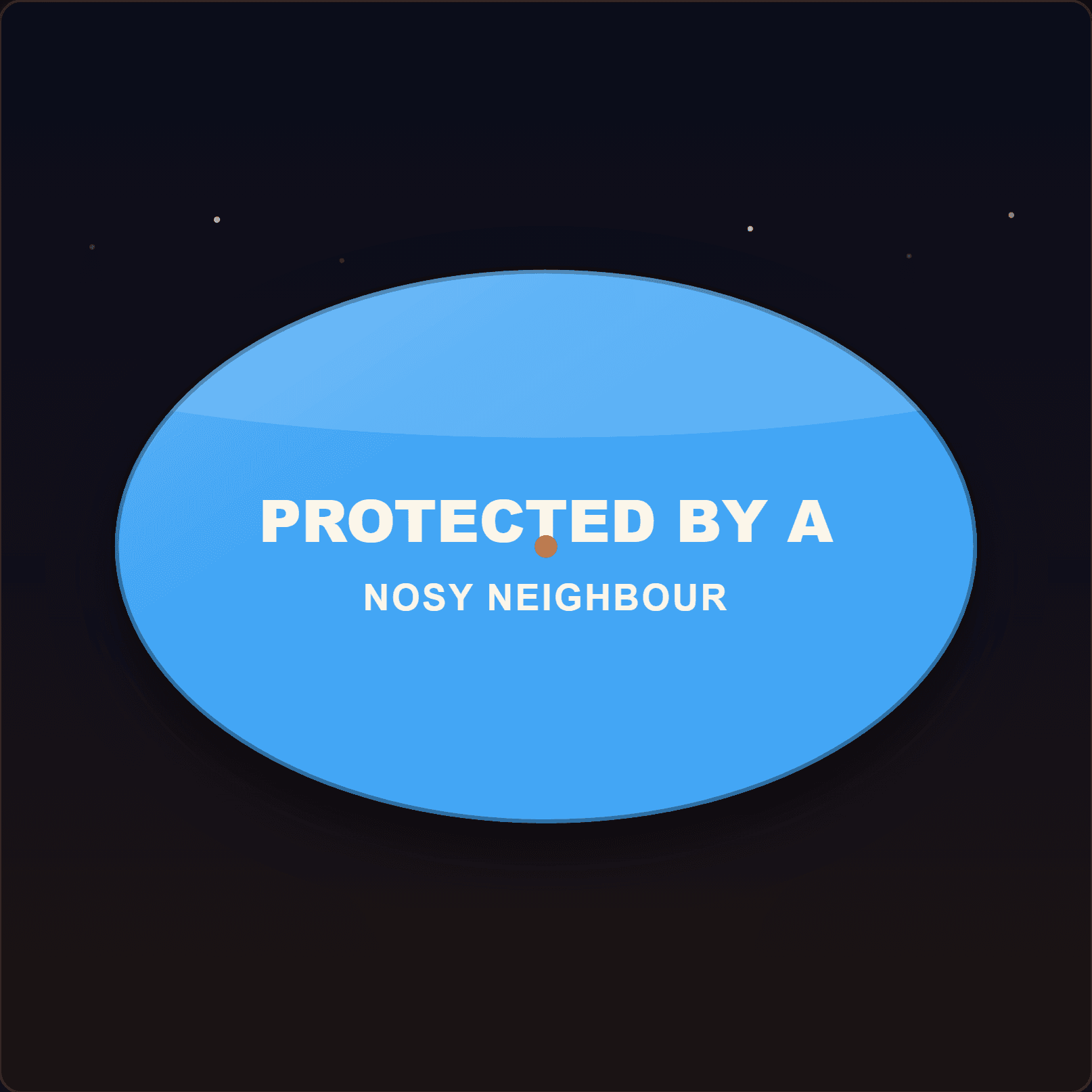 Protected By A Nosy Neighbour Plaque — Badge Studio