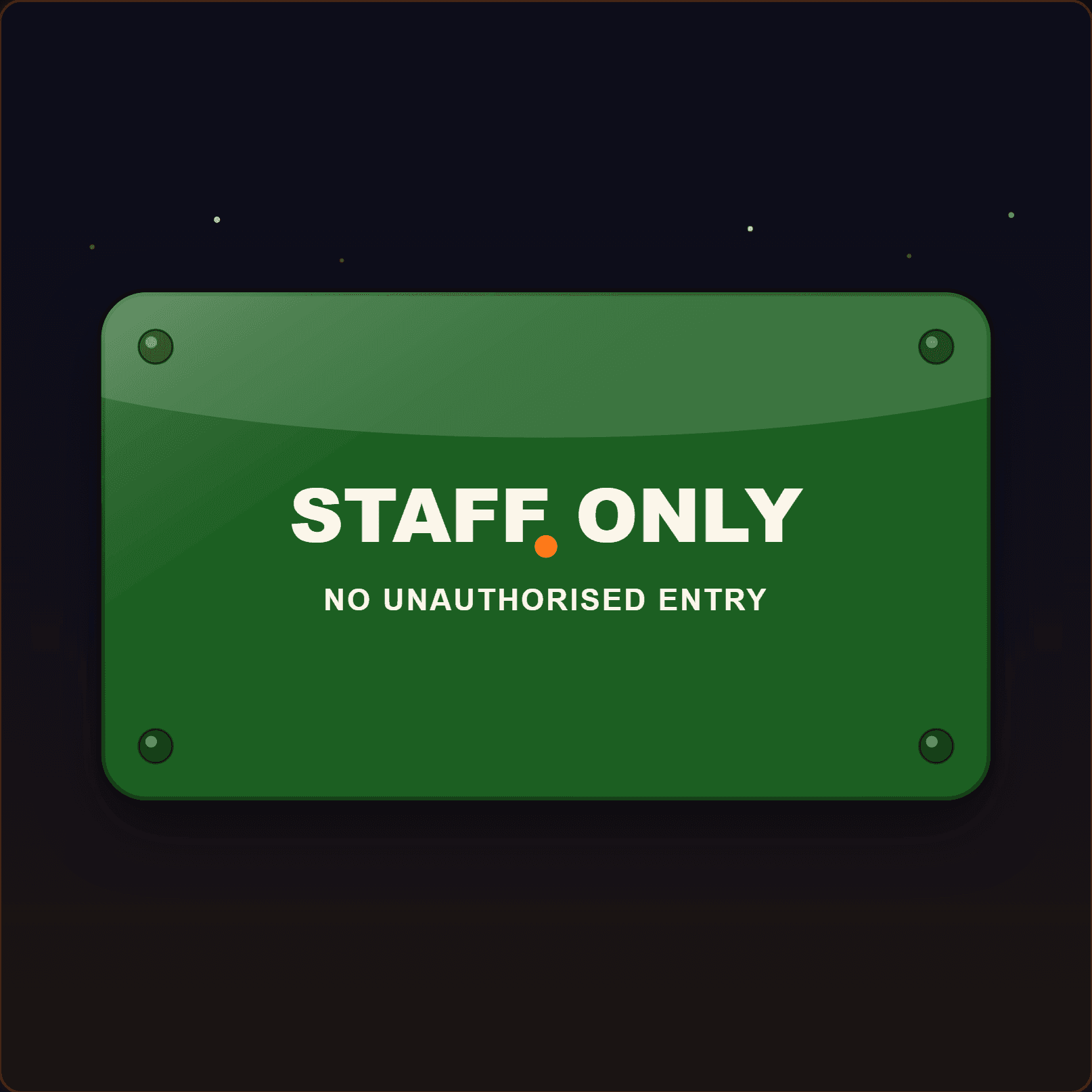 Staff Only Sign — Badge Studio