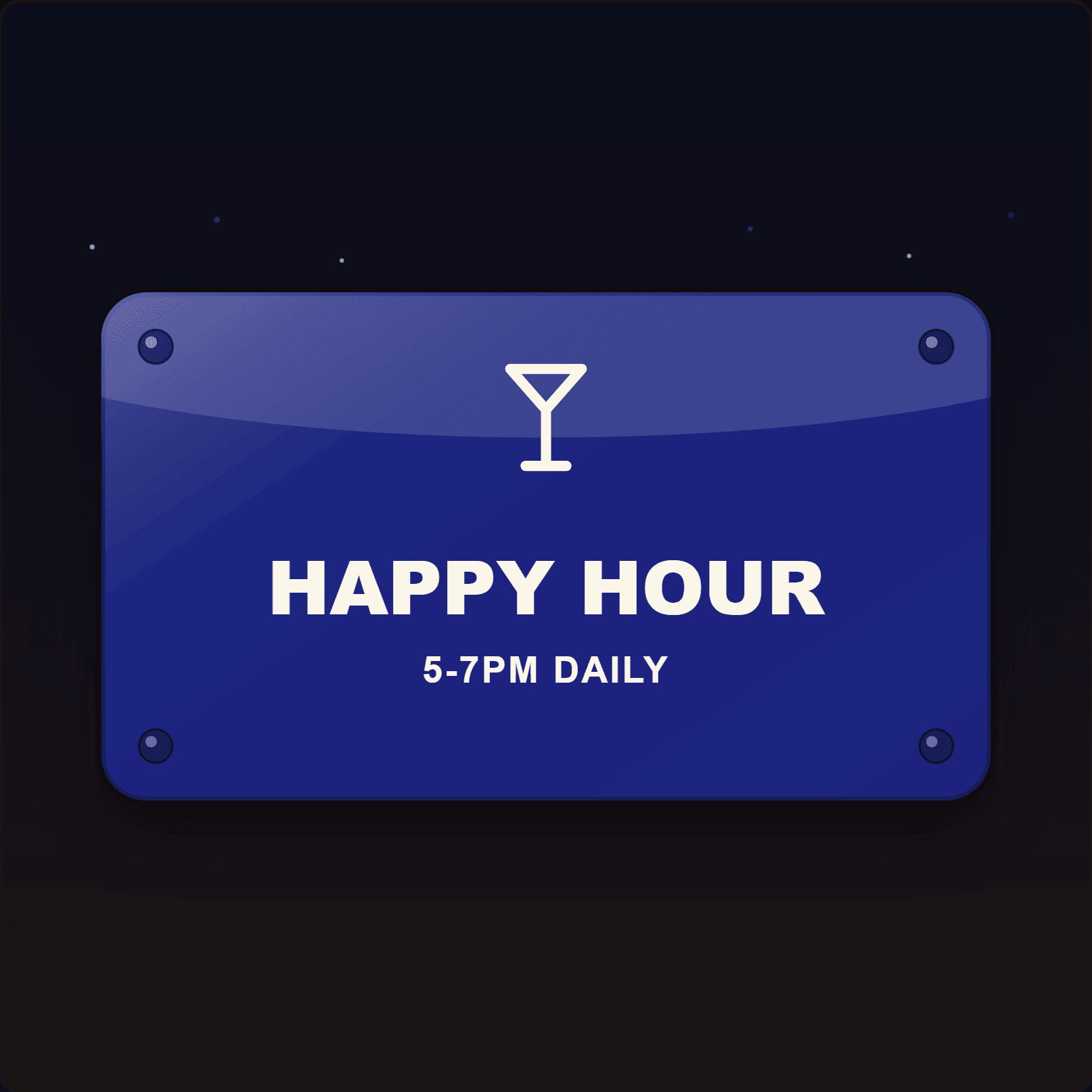 Happy Hour Sign — Badge Studio