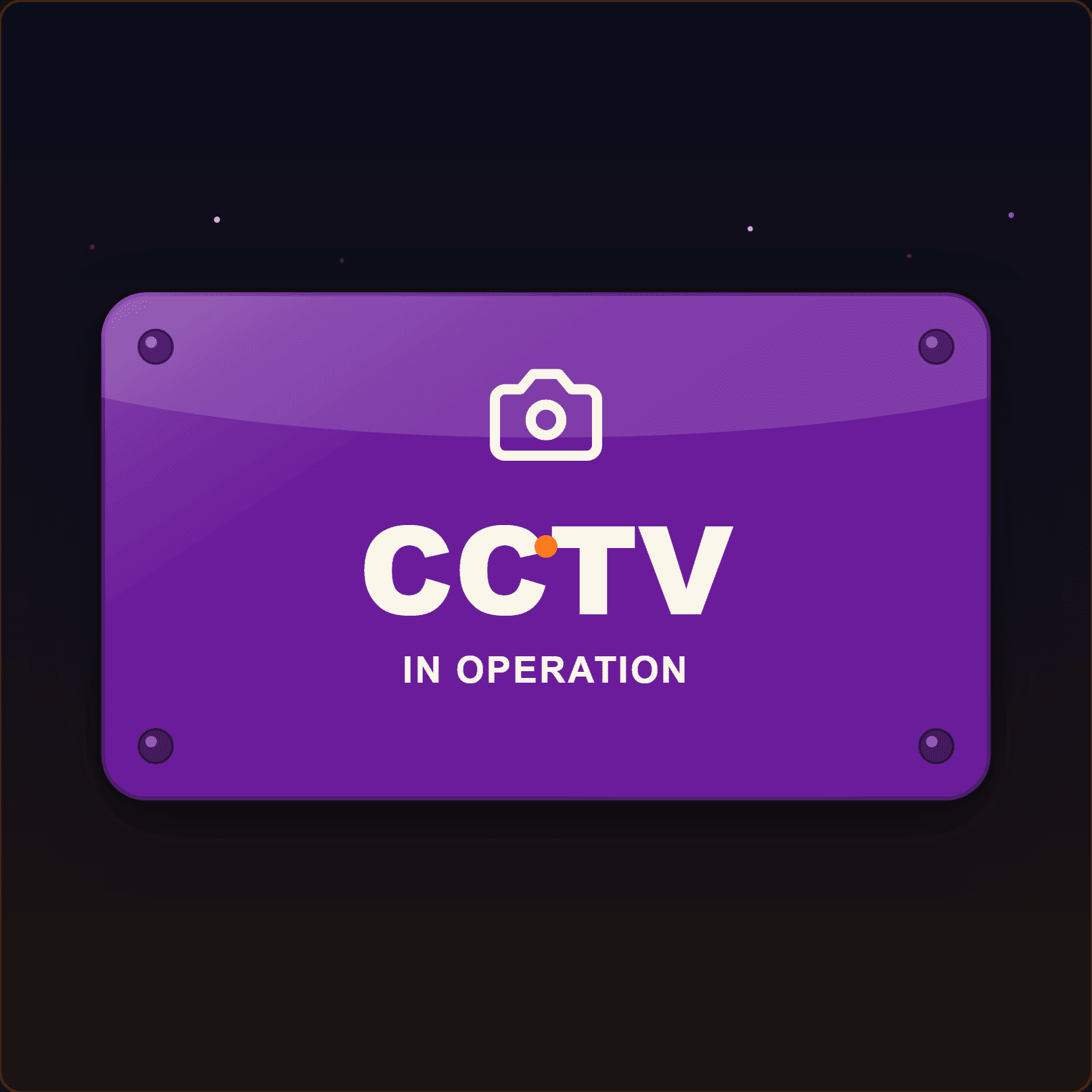 CCTV In Operation Sign — Badge Studio