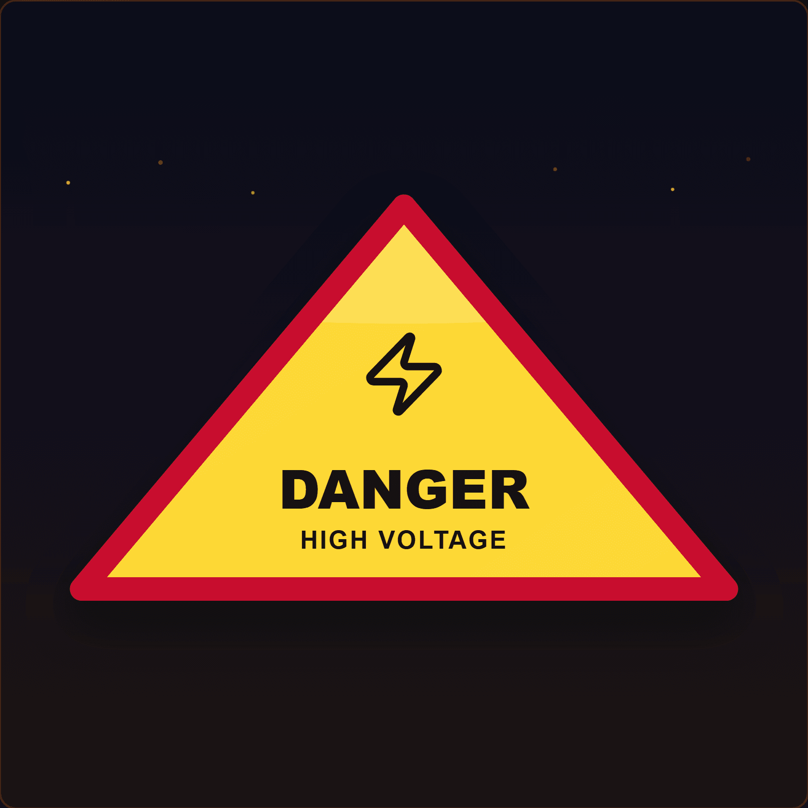 Danger – High Voltage Sign — Badge Studio