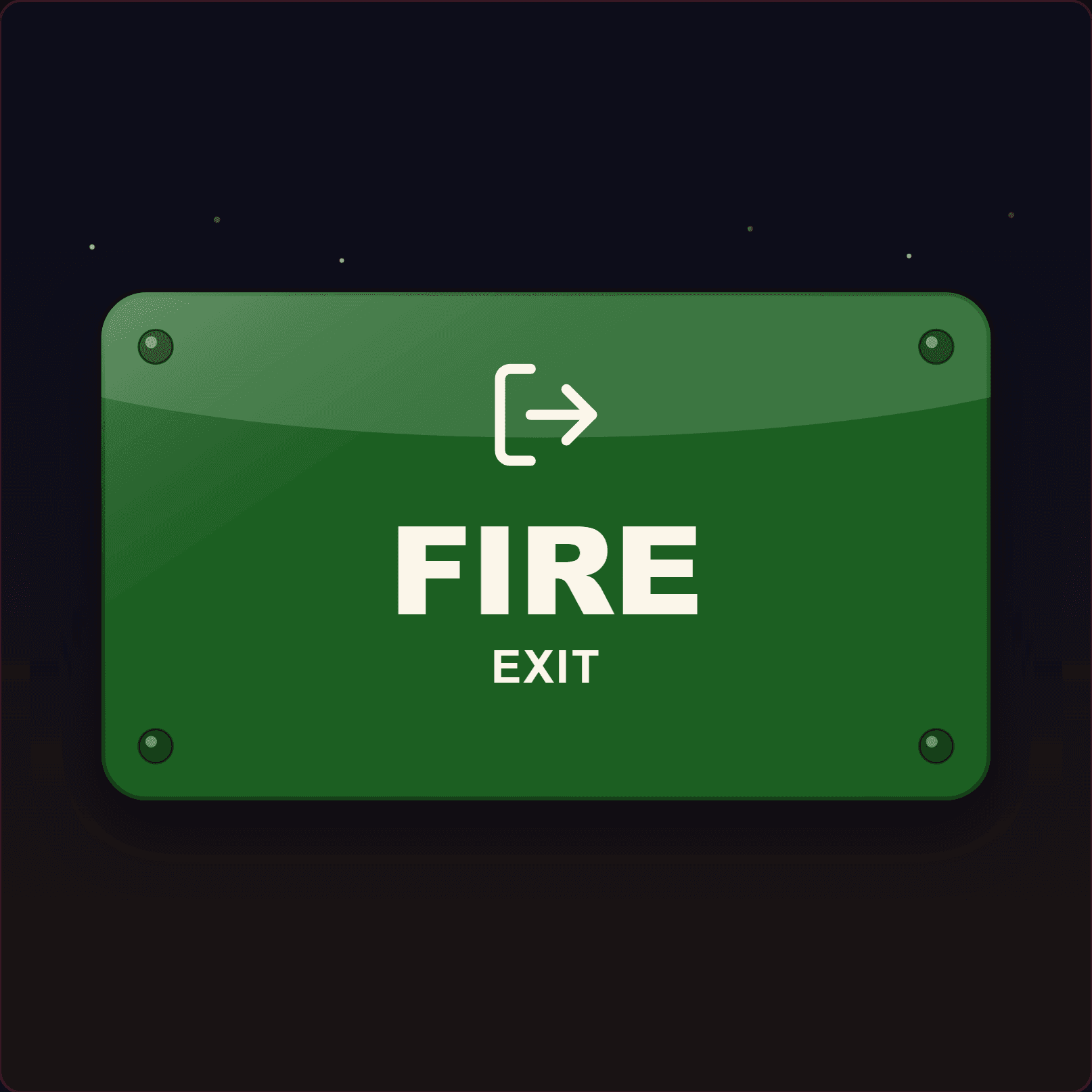 Fire Exit Sign — Badge Studio