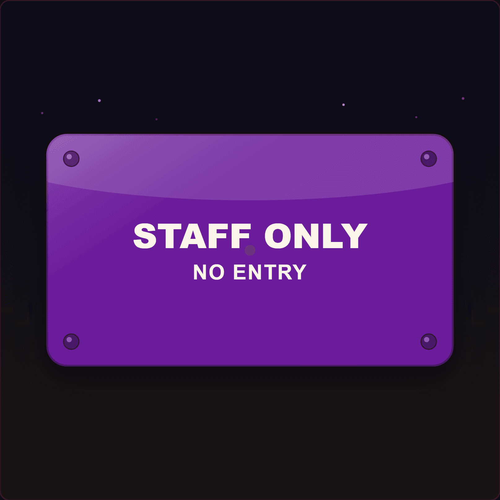 Staff Only Sign — Badge Studio