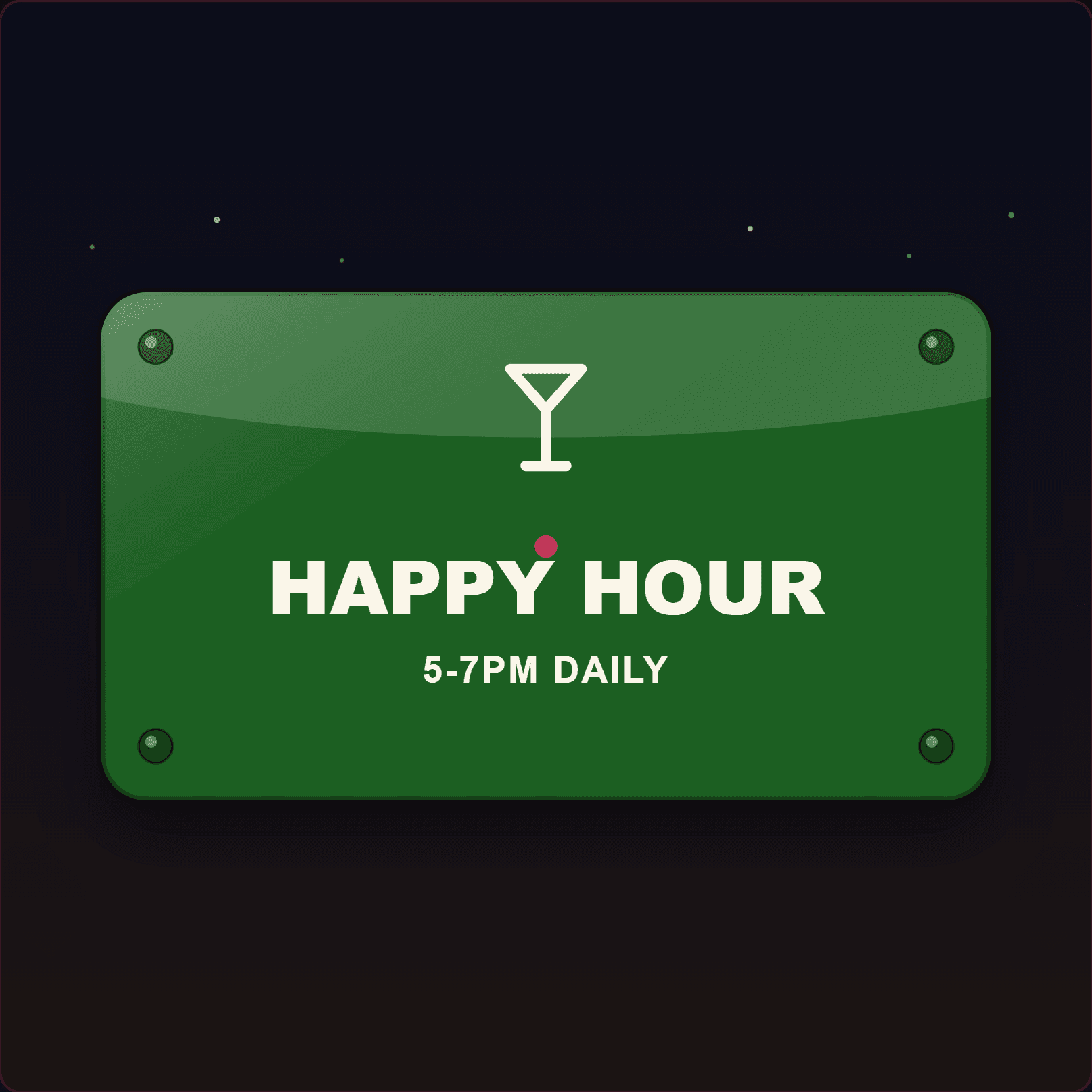 Happy Hour Sign — Badge Studio
