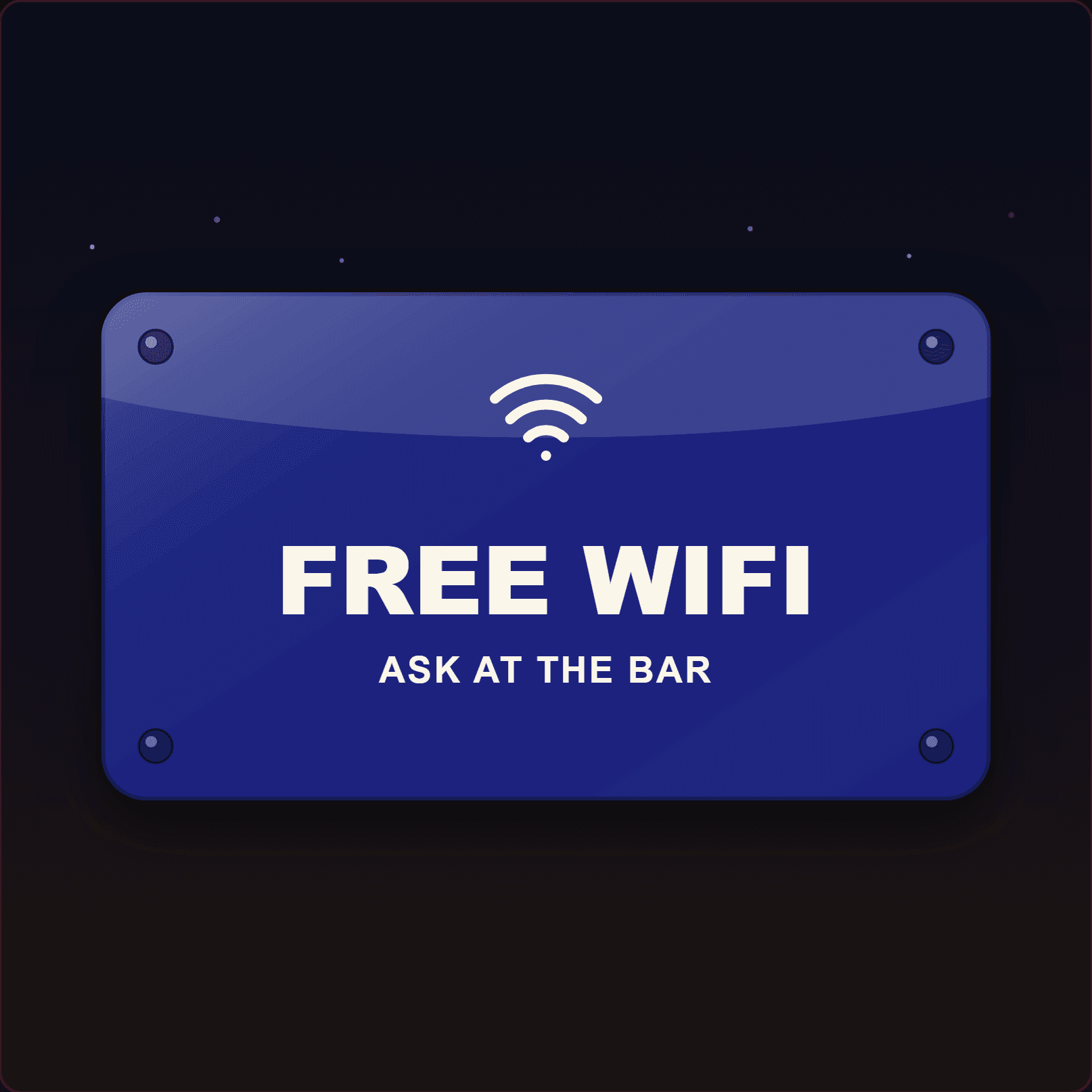 Free WiFi Sign — Badge Studio