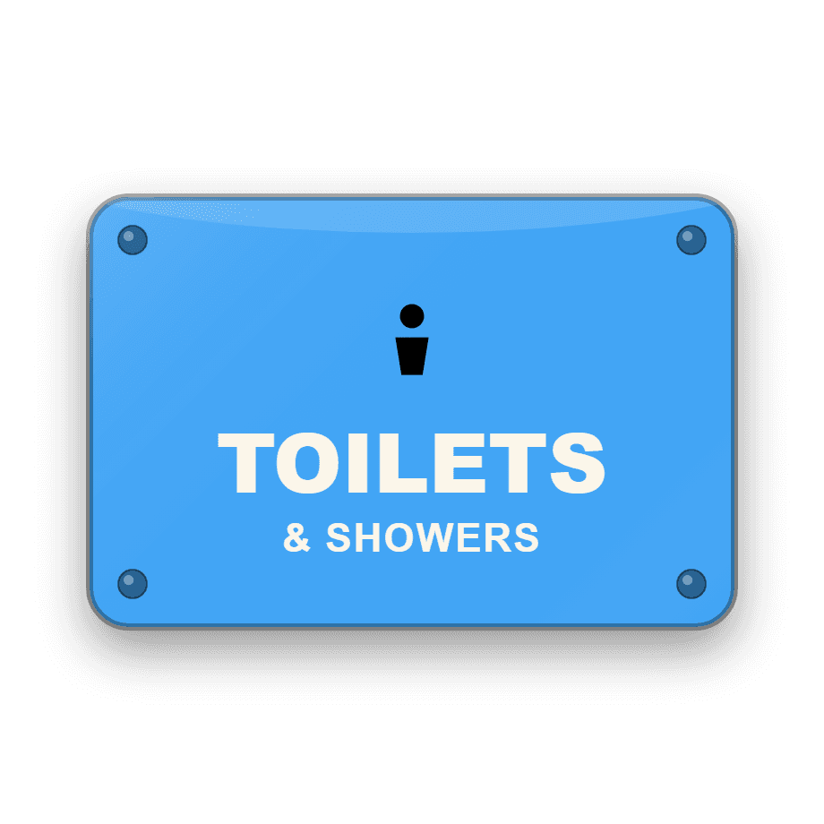 Toilet & Shower Block Sign — Badge Studio