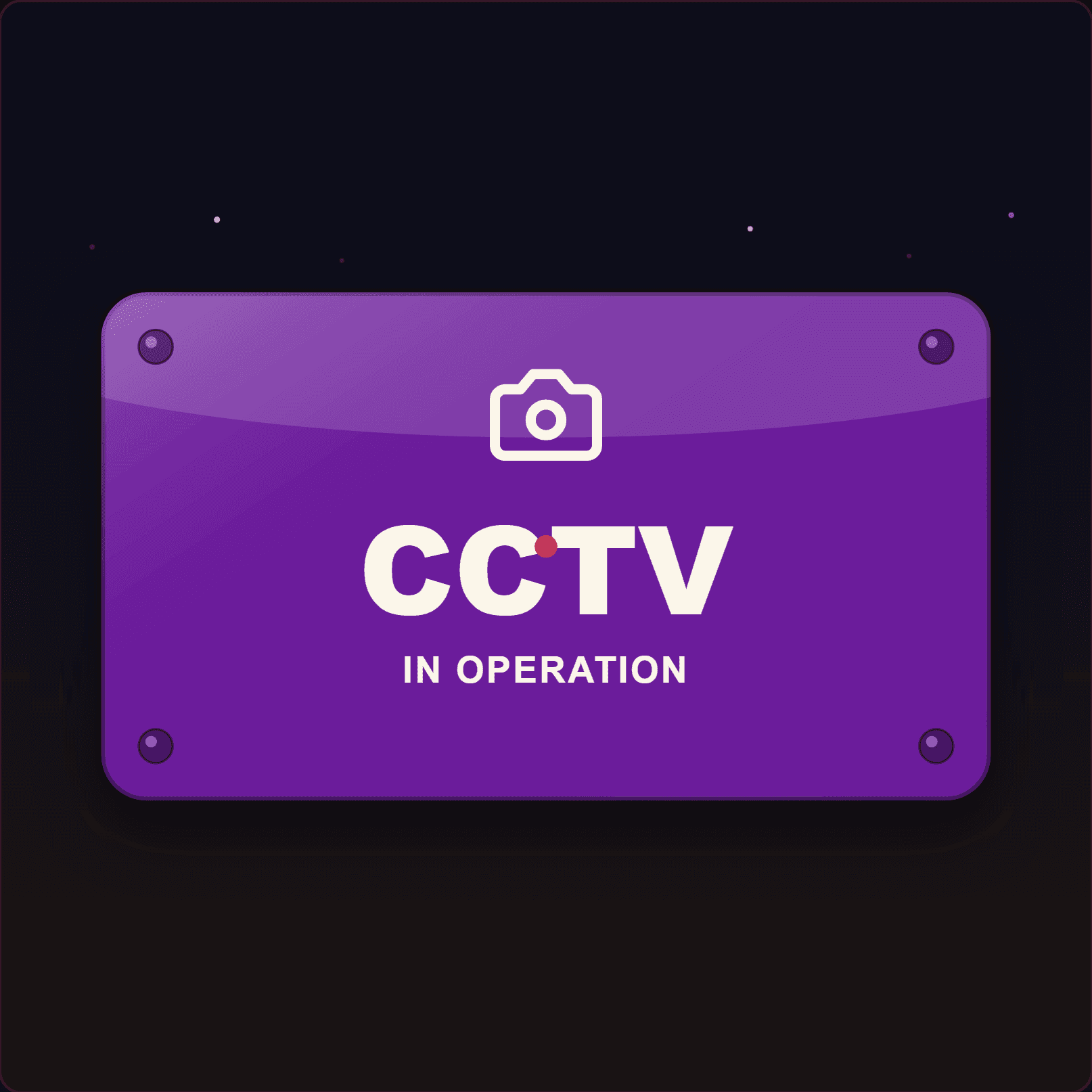 CCTV In Operation Sign — Badge Studio