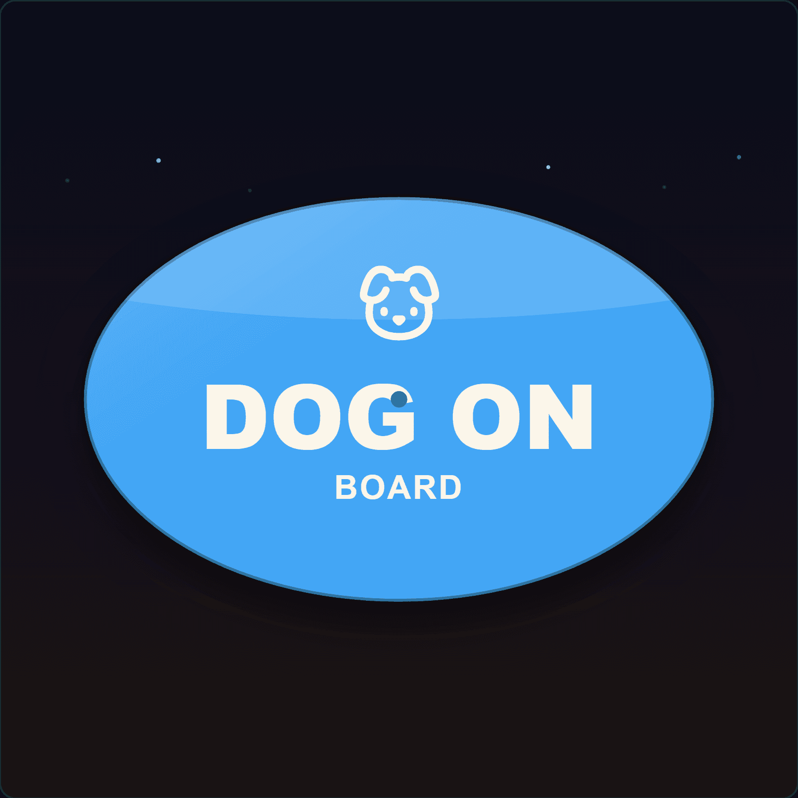 Dog On Board Plaque — Badge Studio
