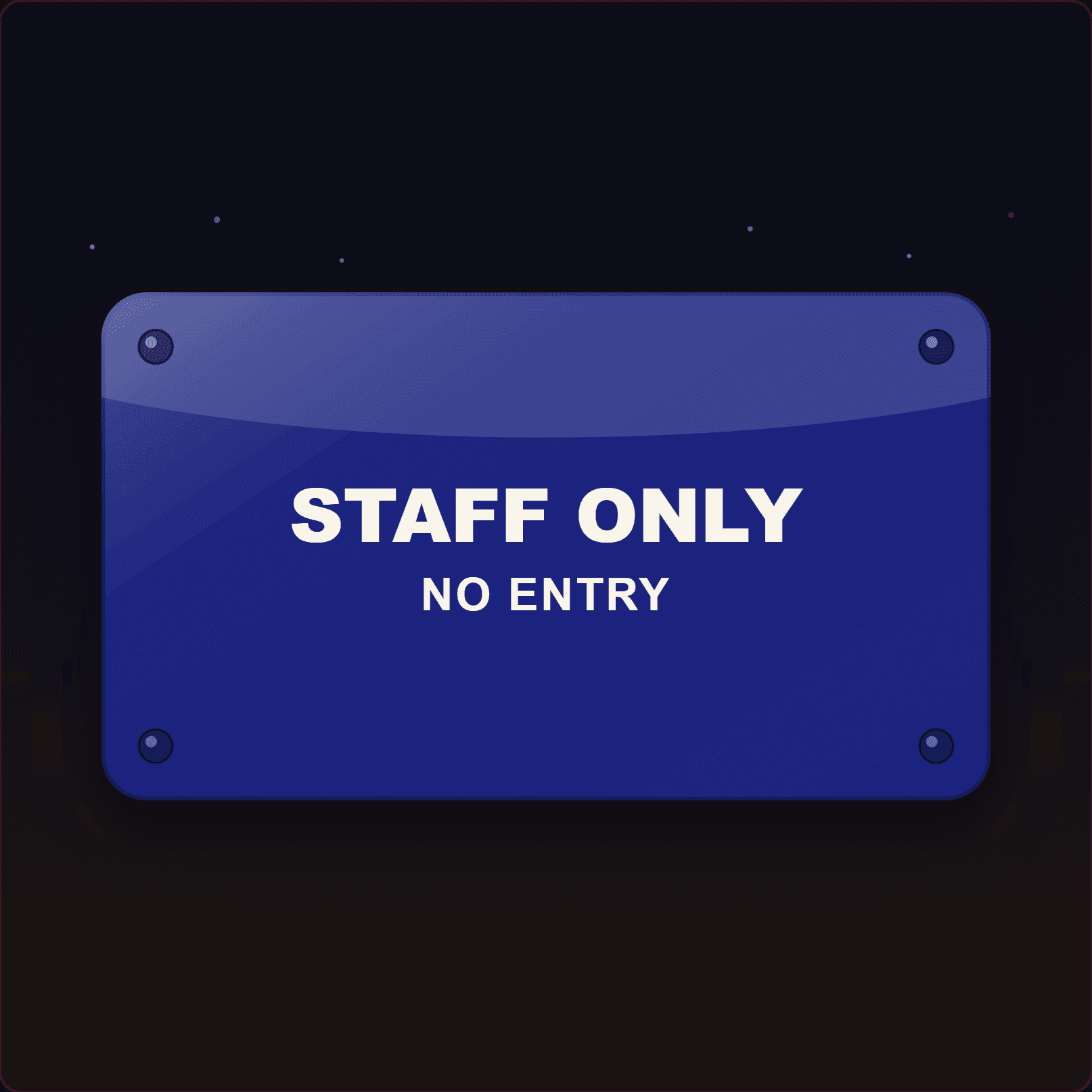 Staff Only Sign — Badge Studio