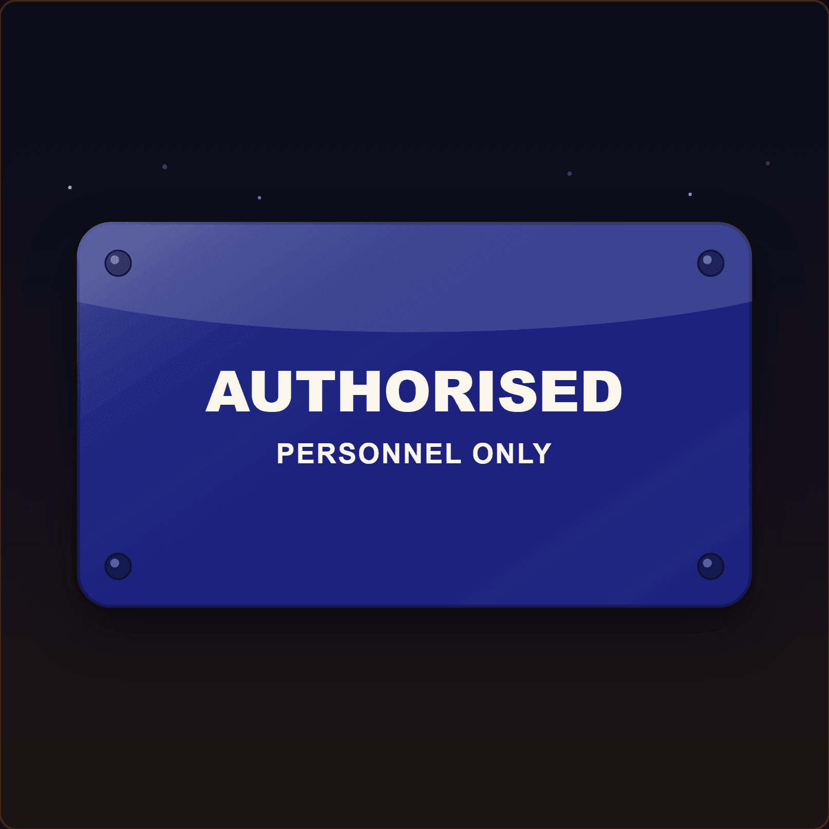 Authorised Personnel Only Sign — Badge Studio