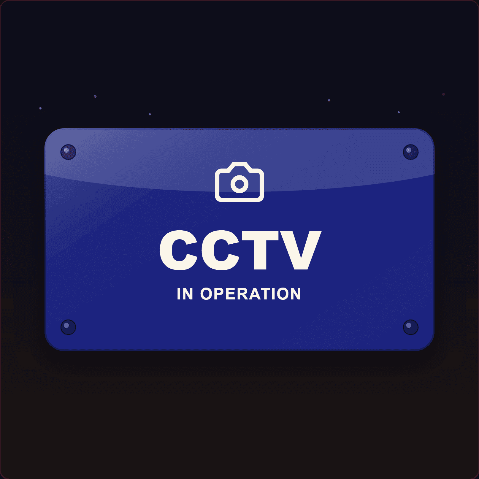 CCTV In Operation Sign — Badge Studio