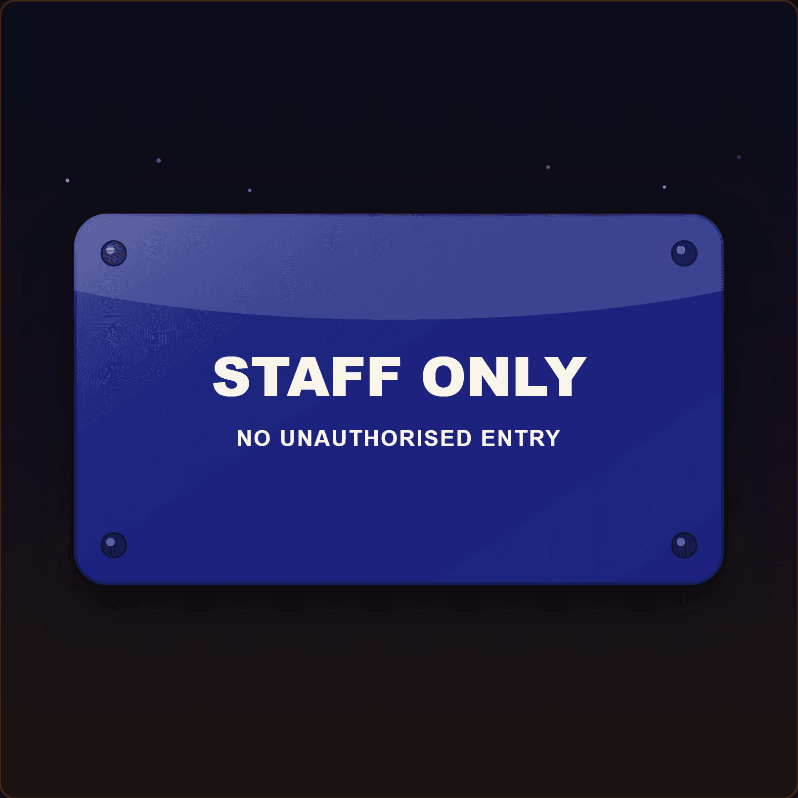 Staff Only Sign — Badge Studio