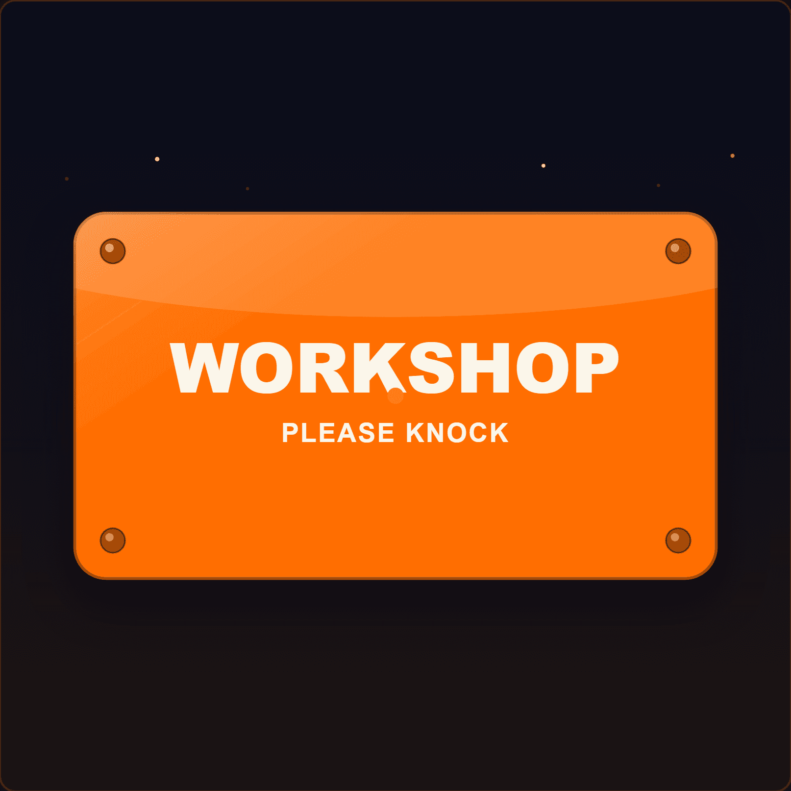 Workshop / Garage Name Sign — Badge Studio