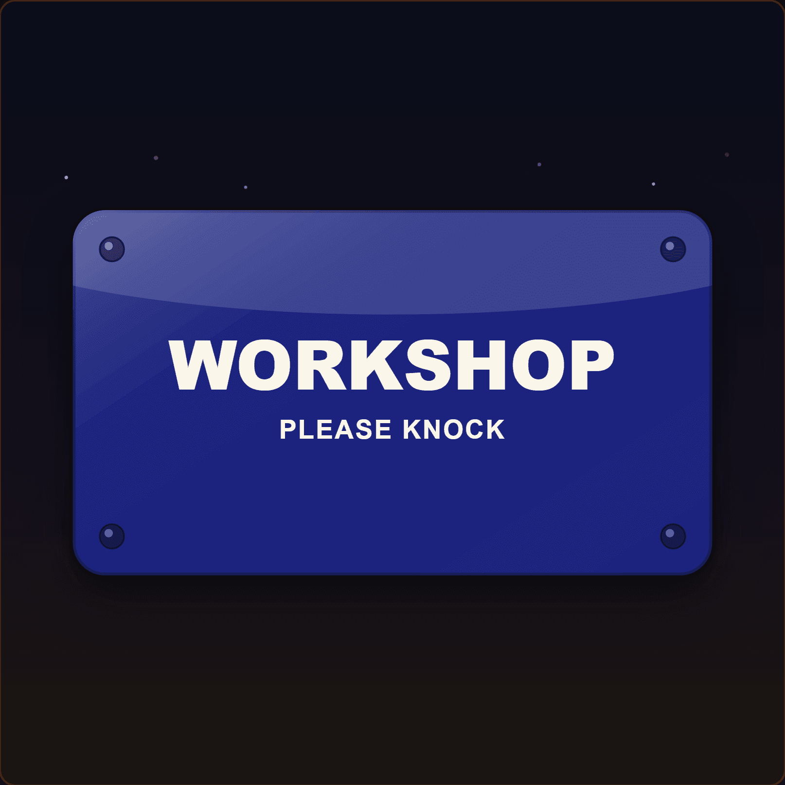 Workshop / Garage Name Sign — Badge Studio