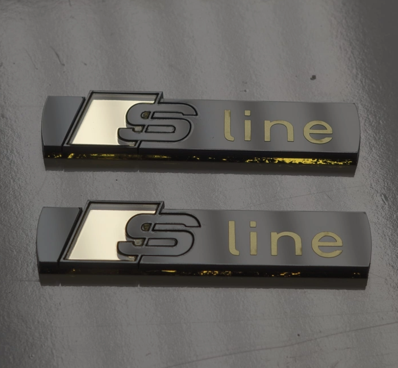 Audi S Line Fender Badges (x2)